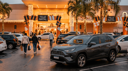 Estacionamento lotado em dezembro com risco de roubos veículos